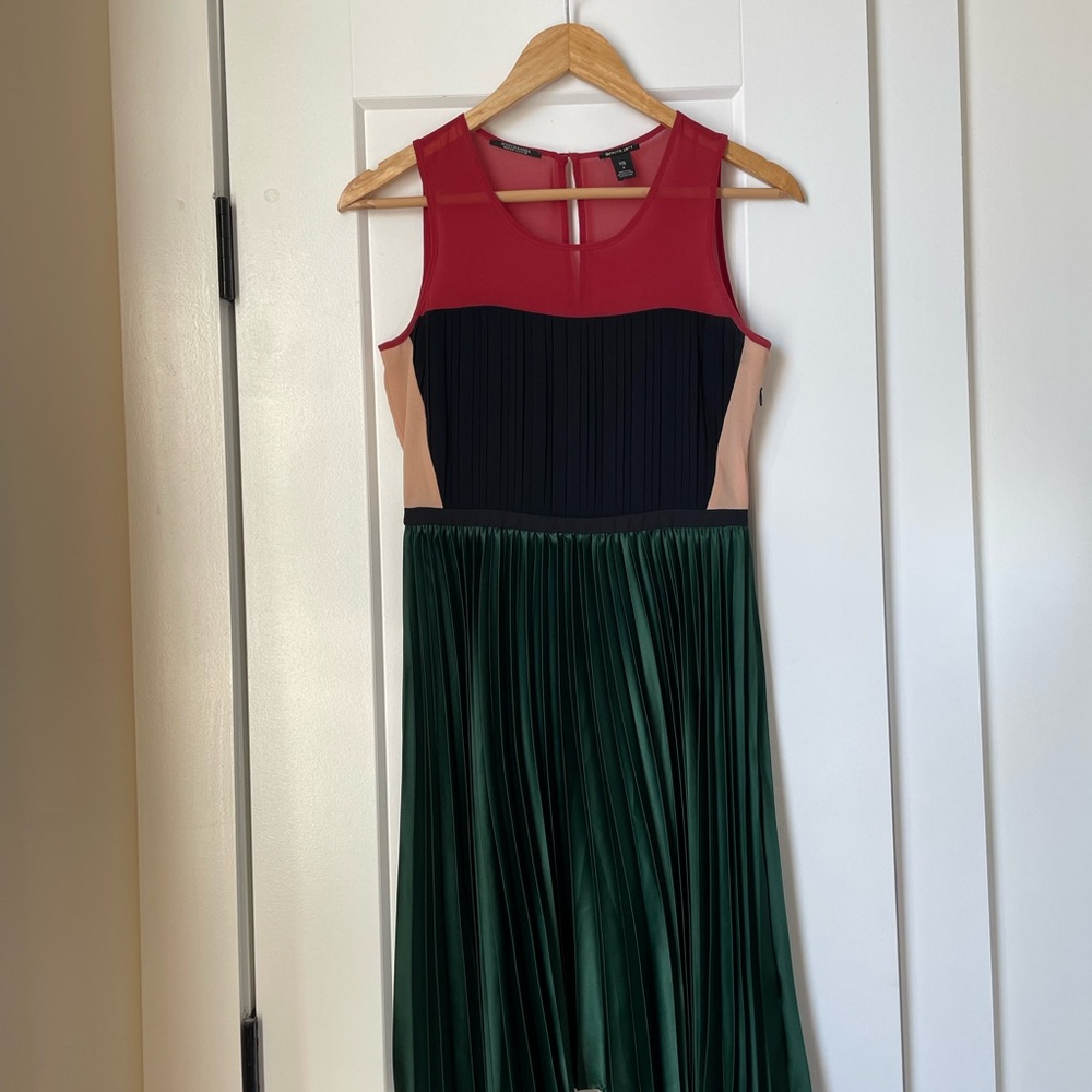 Scotch & Soda Pleated Colorblock Party Dress